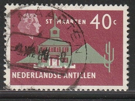 Antillen 1958 285 St Maarten 40c, Gest, Ophalen of Verzenden, Gestempeld