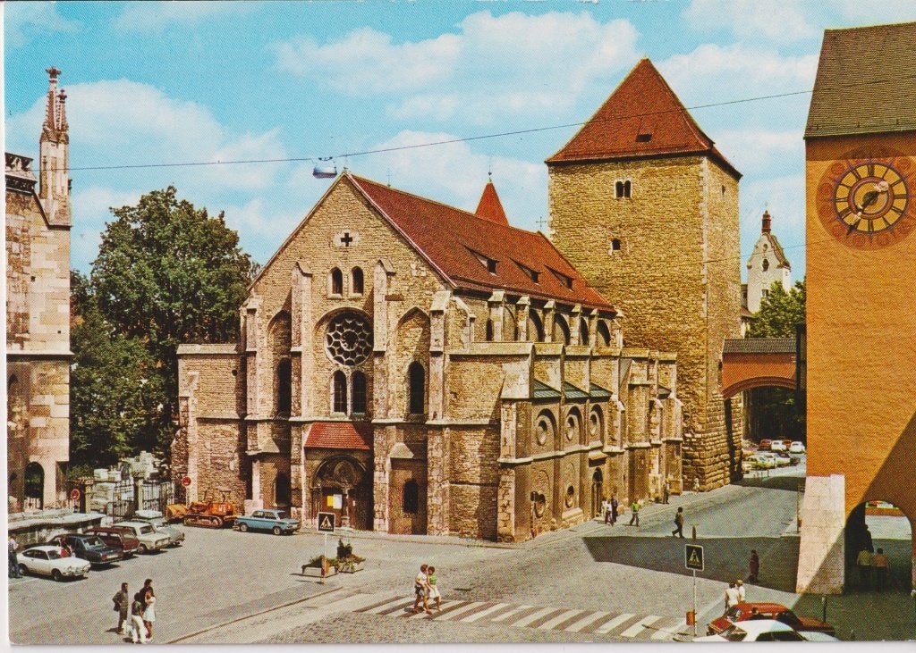 Duitsland, Regensburg met auto's, Ophalen of Verzenden, 1960 tot 1980, Ongelopen, Duitsland