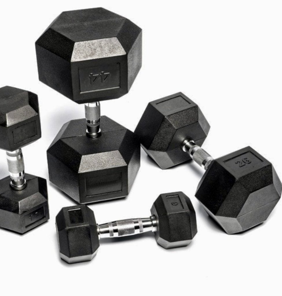 Sidea Hexagon DumbbellSets 22 tm 40 kg + Technogym Rek, Ophalen, Zo goed als nieuw, Armen, Dumbbell