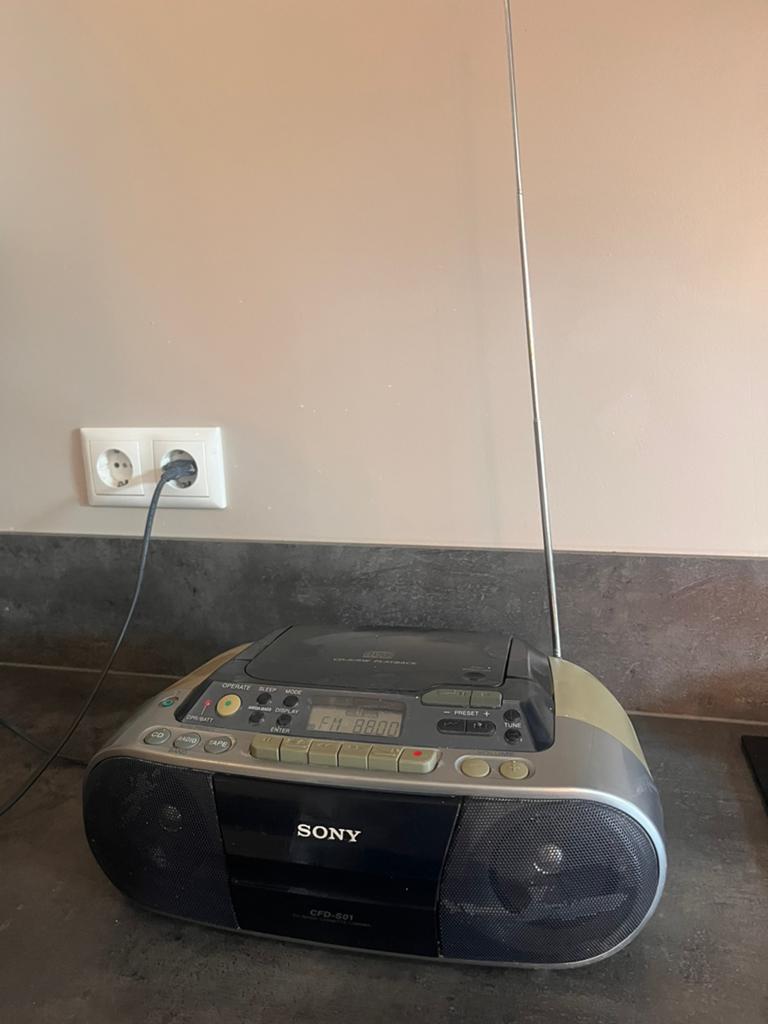 Sony CFD-S01 boombox, Ophalen, Zo goed als nieuw, Radio, Met cd-speler