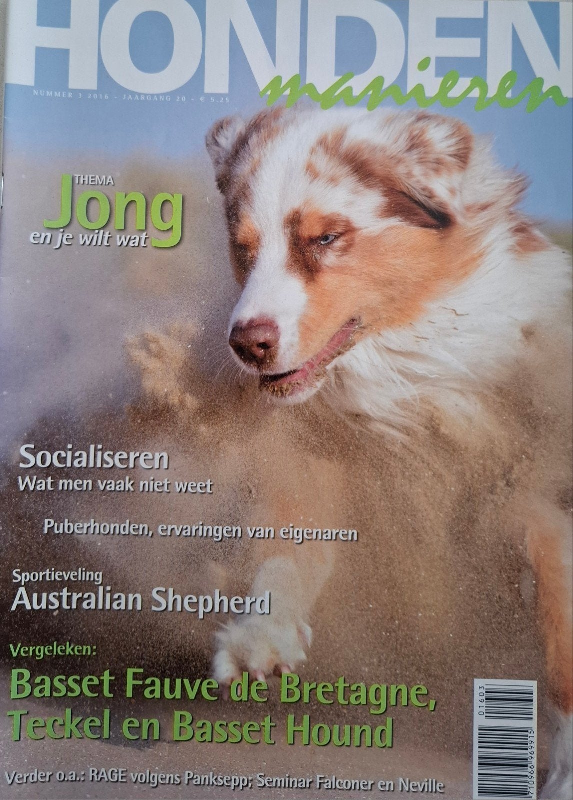 Hondenmanieren 2016 nr 3 - Nieuw Australian Shepherd, Ophalen of Verzenden, Nieuw