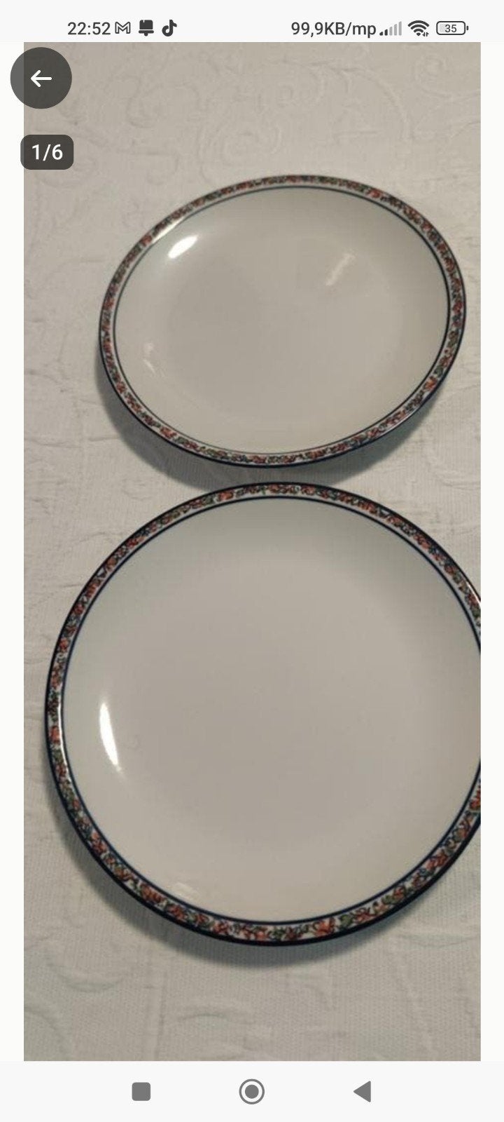 2x Tognana Nieuwe staat plate borden, Ophalen of Verzenden, Zo goed als nieuw, Overige stijlen, Bord(en)