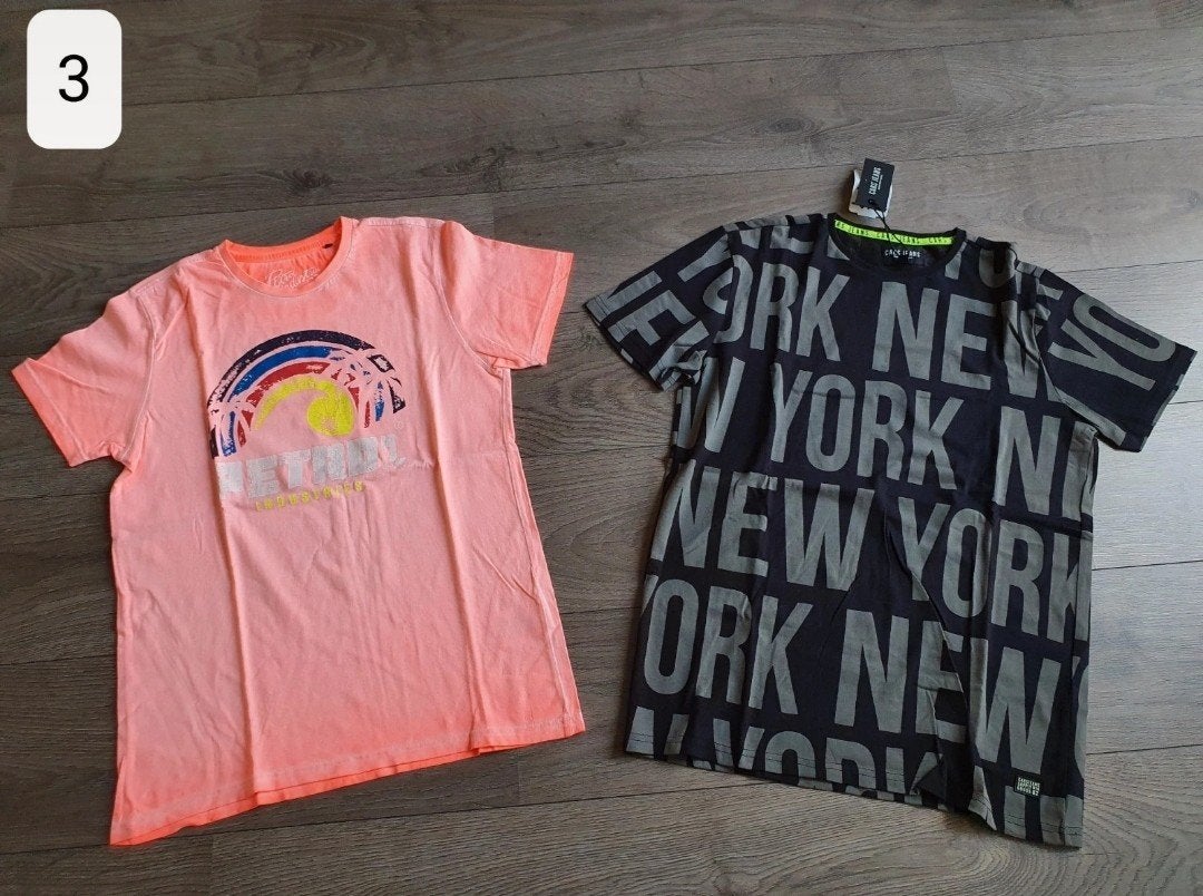 2 nieuwe T-shirts maat M Petrol Industries en Cars Jeans, Cars Jeans, Maat 48/50 (M), Nieuw, Oranje