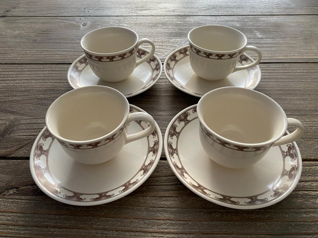 Nieuwe koppen met schotels Vos Home & garden, Ophalen, Keramiek, Zo goed als nieuw, Overige stijlen