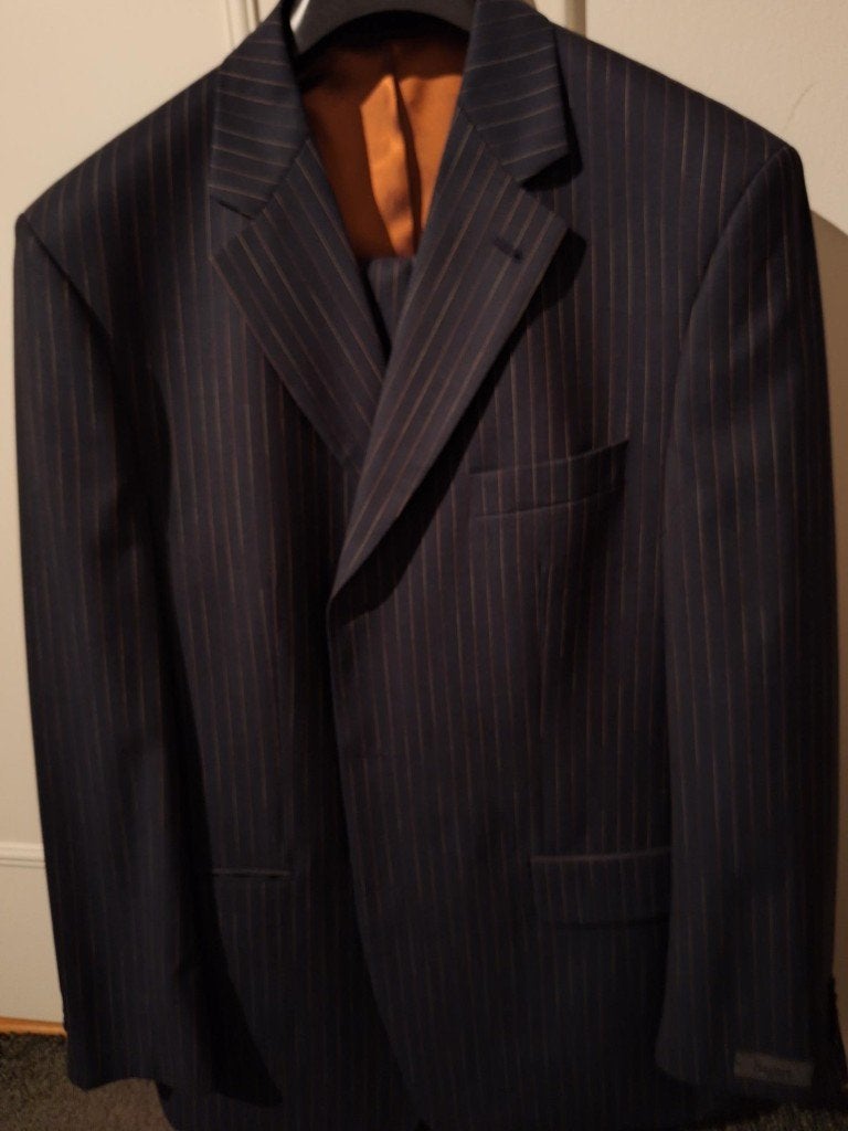 2-delig heel donkerblauw kostuum, mt 54 (nr19), Kleding | Heren, Maat 52/54 (L), Blauw, Nieuw, Ophalen of Verzenden