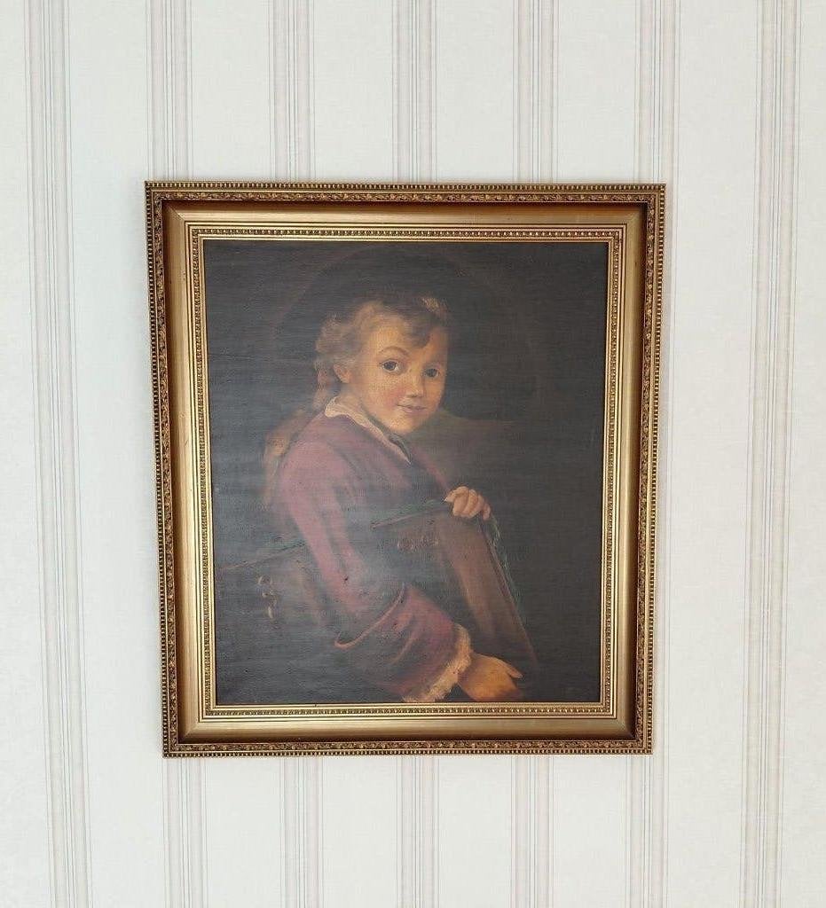 Klassiek olieverfschilderij 'Le Jeune Élève', Antiek en Kunst, Doek, Portret of Personen, Ophalen of Verzenden, Olieverf