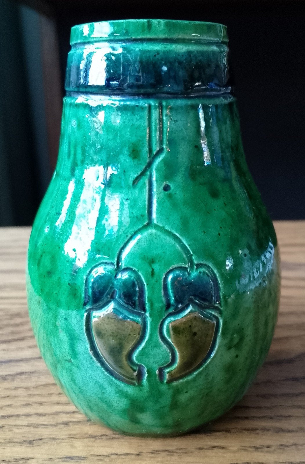 Art Deco sgraffito vaasje, Antiek en Kunst, Ophalen of Verzenden