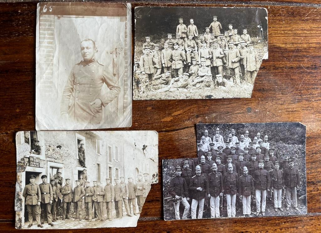 WO1 DUITS Restkavel ansichtkaarten - foto's 4 stuks, Verzenden, Landmacht, Duitsland, Foto of Poster