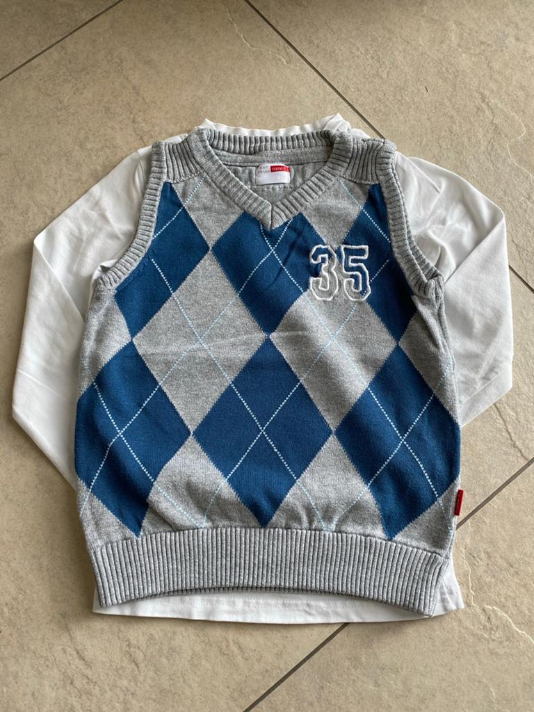 Spencer jongens merk name it maat 98/104 valt groter zgan, Ophalen of Verzenden, Zo goed als nieuw, Jongen, Trui of Vest