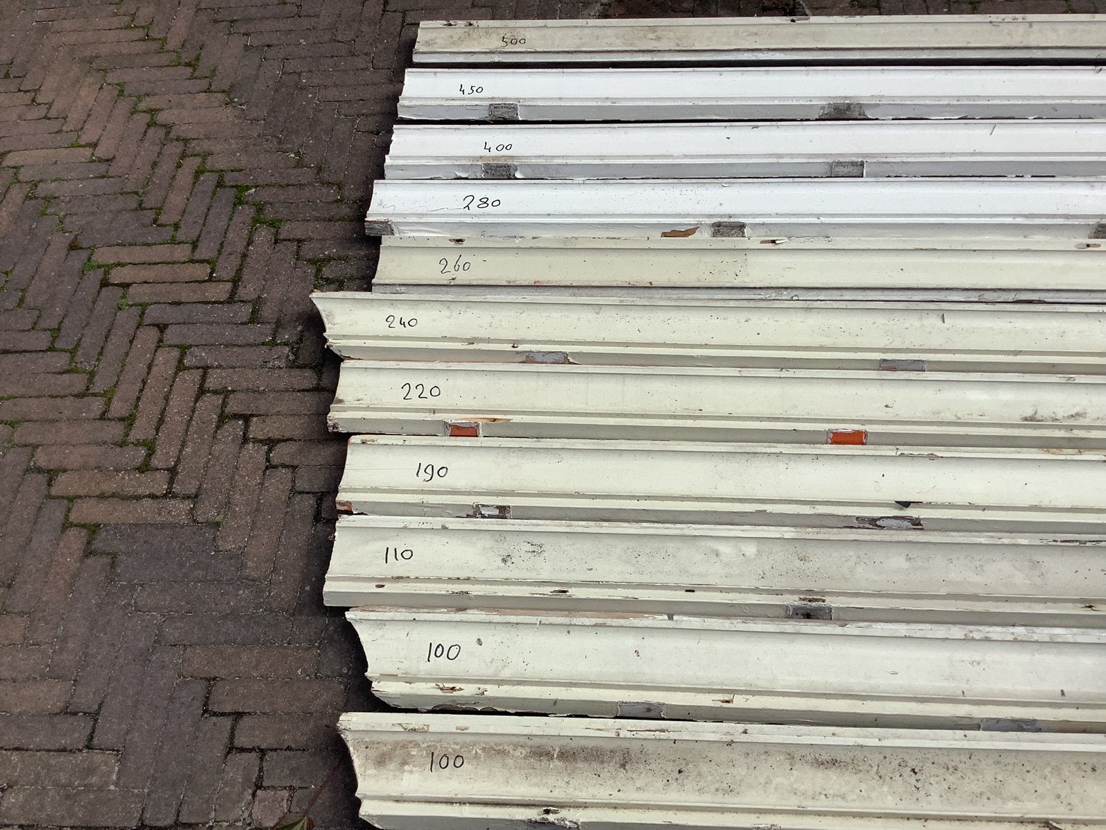 Gootlijsten, Gebruikt, 25 tot 50 mm, Grenen, Ophalen of Verzenden