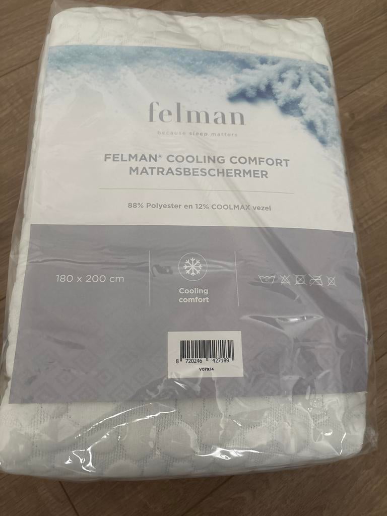 Felman Cooling Comfort Matrasbeschermer 180x200 cm, Ophalen of Verzenden, Zo goed als nieuw