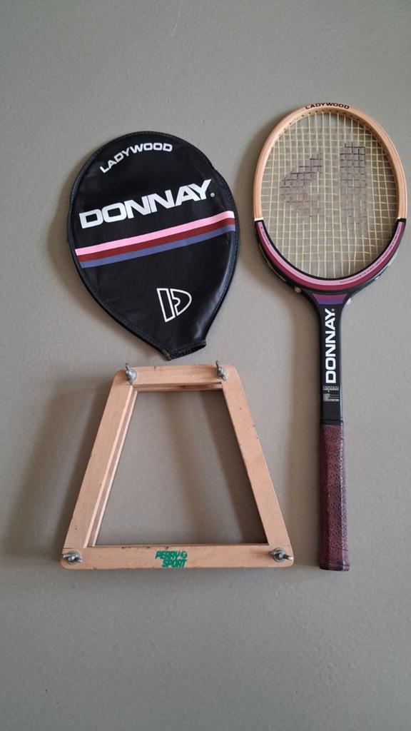 Vintage houten tennisracket, Ophalen, Gebruikt, Racket, Overige merken