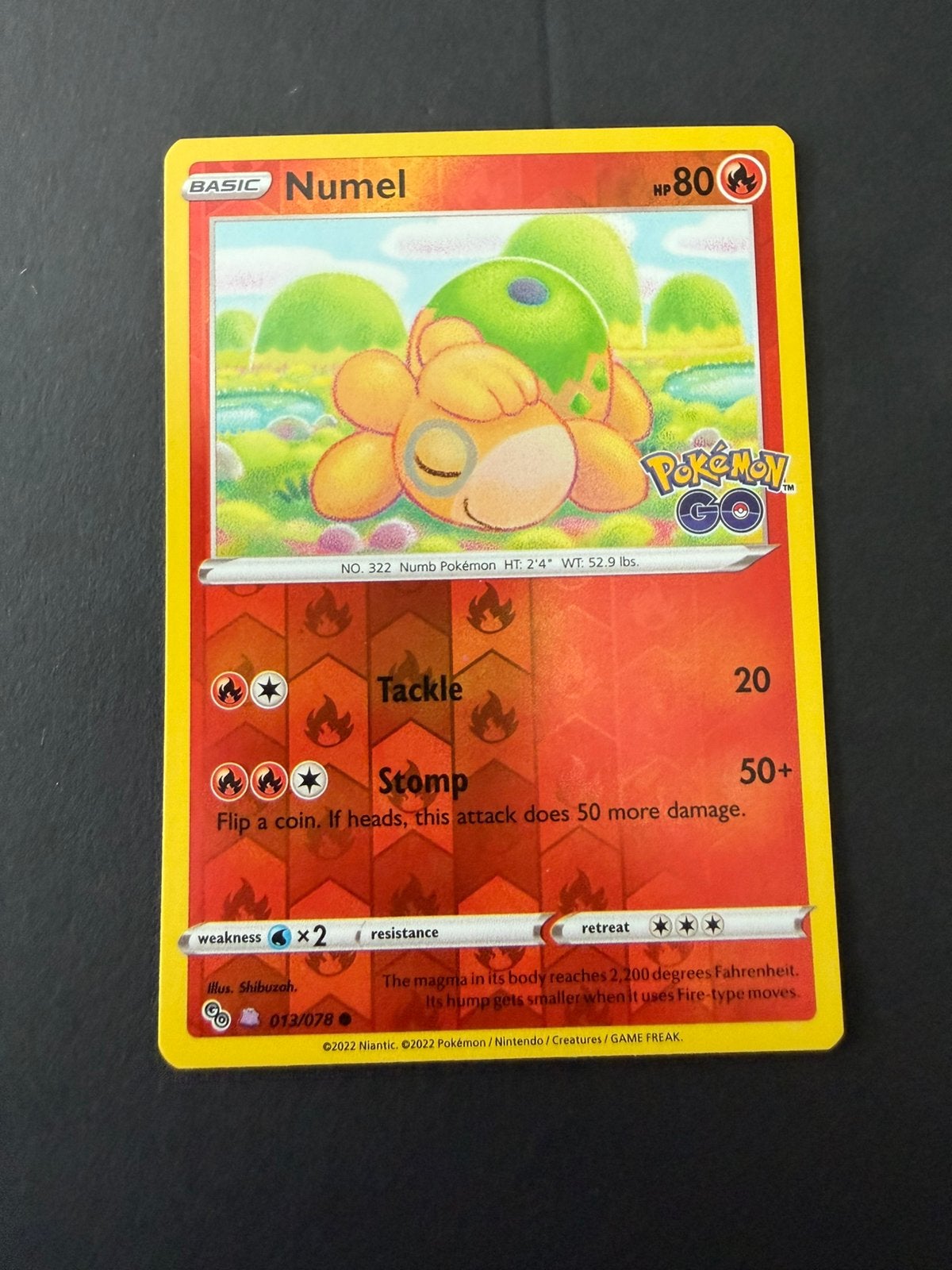 Pokémon Go 013/078 Numel (Ditto Version), Ophalen of Verzenden, Zo goed als nieuw