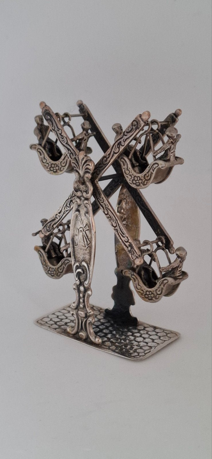 Groot Zilveren Miniatuur Reuzenrad, Antiek en Kunst, Antiek | Goud en Zilver, Verzenden, Zilver