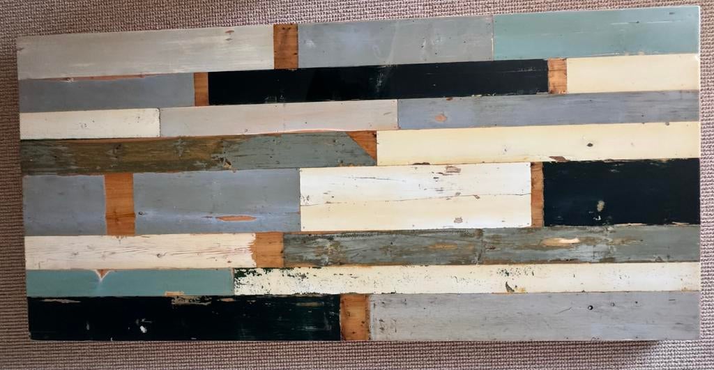Sloophouten epoxy eettafel Piet Hein Eek stijl, Huis en Inrichting, Tafels | Eettafels, Zo goed als nieuw, 50 tot 100 cm, 150 tot 200 cm