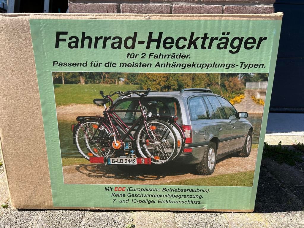 Fietsendrager voor voor 2 fietsen 7 en 13 polig, Auto diversen, Fietsendragers, Ophalen, Nieuw, Trekhaakdrager