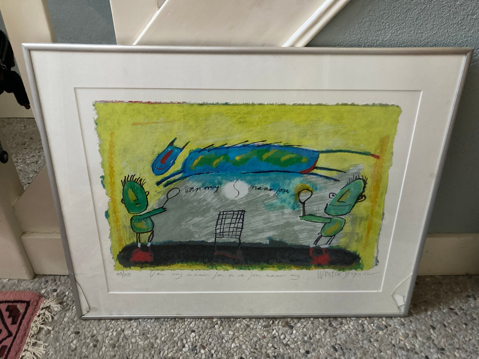 Wouter Stips - Van mij naar jou en van jou naar mij, Antiek en Kunst, Kunst | Schilderijen | Klassiek, Ophalen, Gedateerd, Abstract