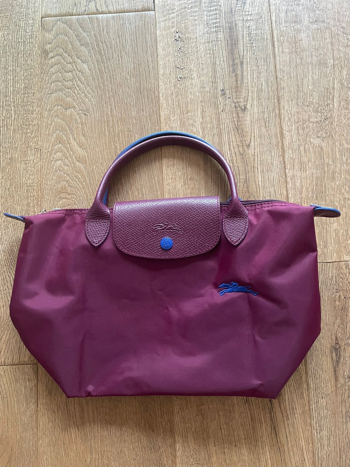 Longchamp Le Pliage handback, Ophalen of Verzenden, Zo goed als nieuw, Paars, Handtas