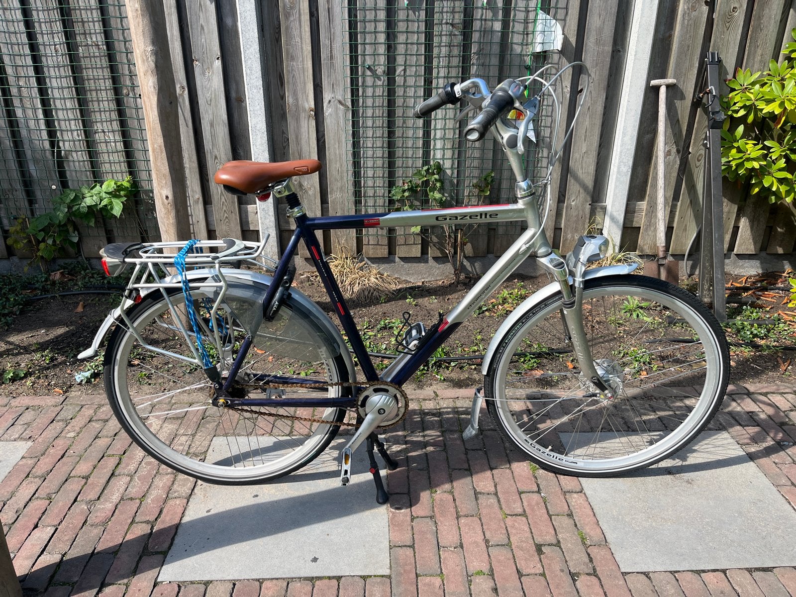 Gazelle Chamonix herenfiets, 61cm frame, fietst prima, Fietsen en Brommers, Fietsen | Heren | Herenfietsen, Ophalen, Gebruikt