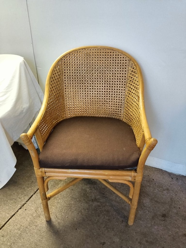 Rotan stoel, Huis en Inrichting, Stoelen, Ophalen, Gebruikt, Bruin, Riet of Rotan
