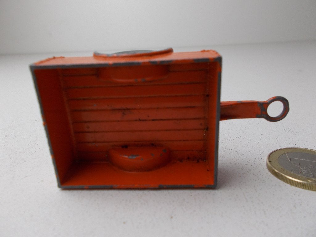 1955 Dinky Toys 341 LAND ROVER TRAILER (Oranje) +Trekoog (H), Hobby en Vrije tijd, Modelauto's | 1:43, Ophalen of Verzenden, Gebruikt