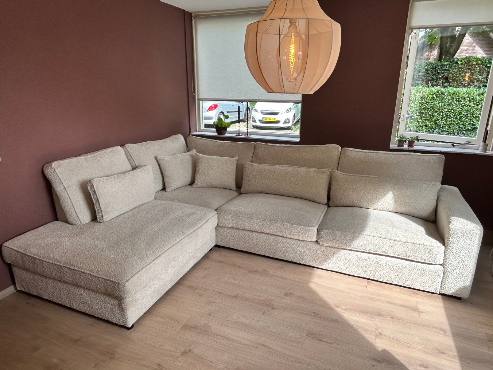 Loungebank + loveseat, Ophalen, Zo goed als nieuw, 300 cm of meer