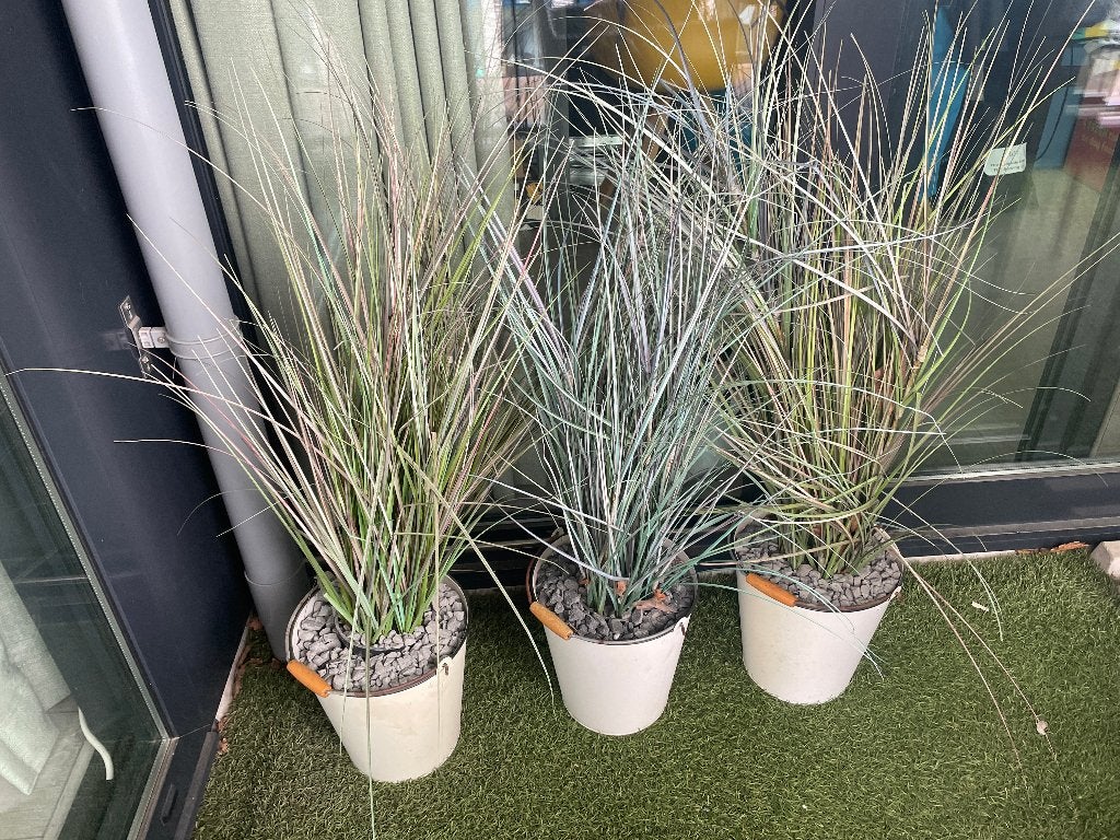 Kunstplanten, met mooie pot en grind!, Ophalen, Kunstplant, 100 cm, Inclusief accessoires
