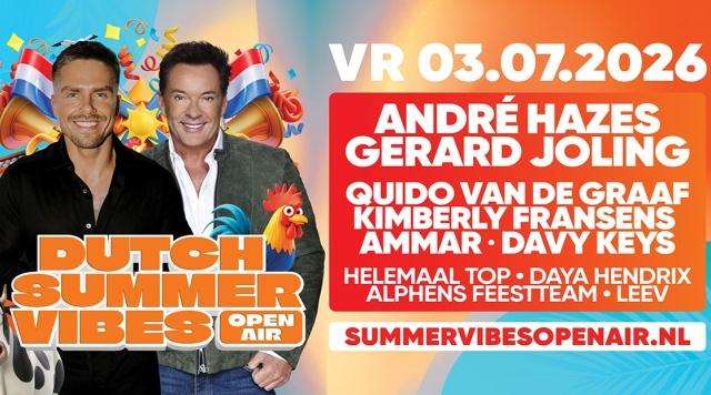 Dutch SummerVibes - 5x Festival Ticket - VRIJDAG 3 Juli, Tickets en Kaartjes, Drie personen of meer