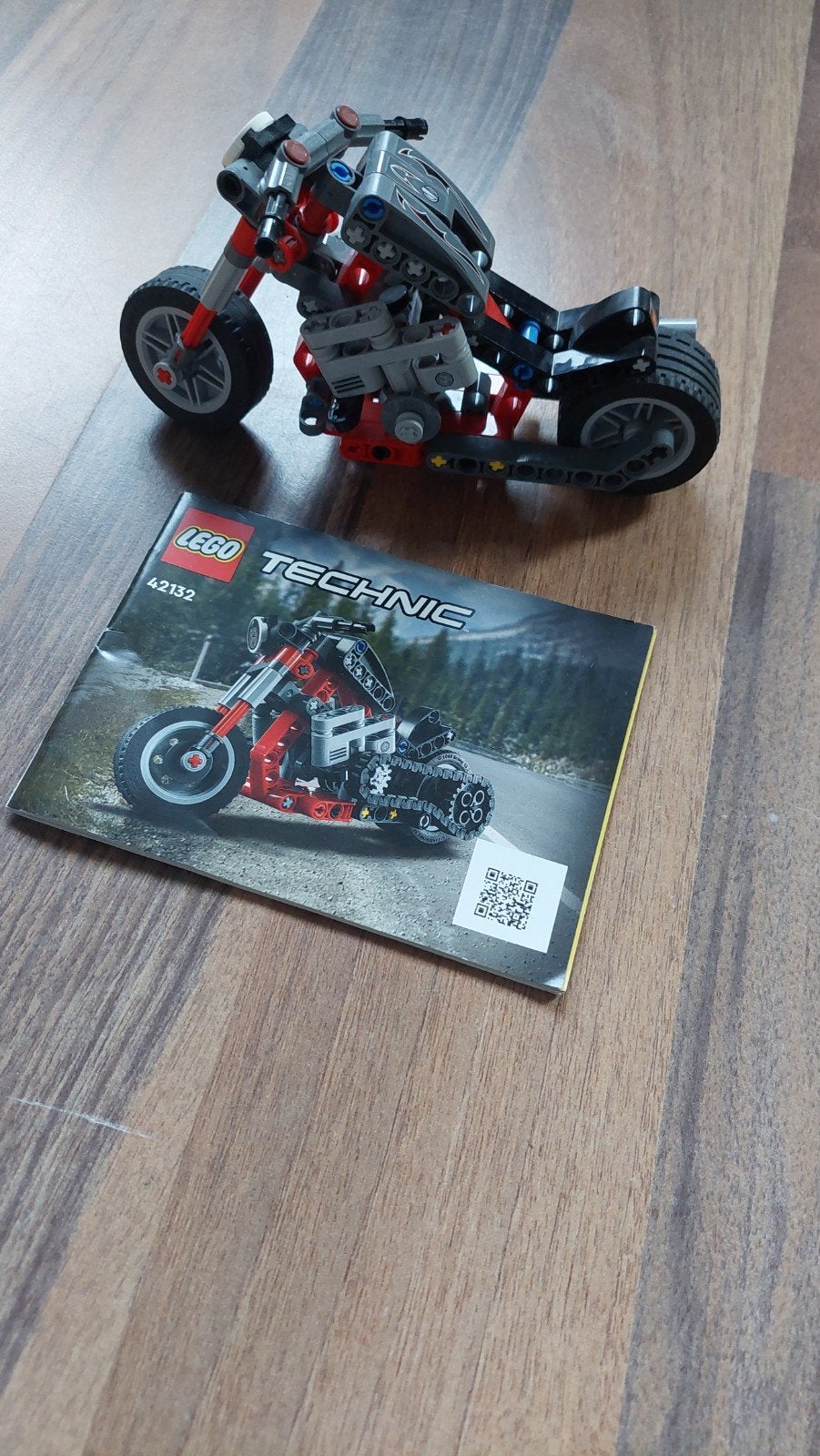 LEGO Technic Motorfiets 42132 met handleiding, Kinderen en Baby's, Ophalen of Verzenden