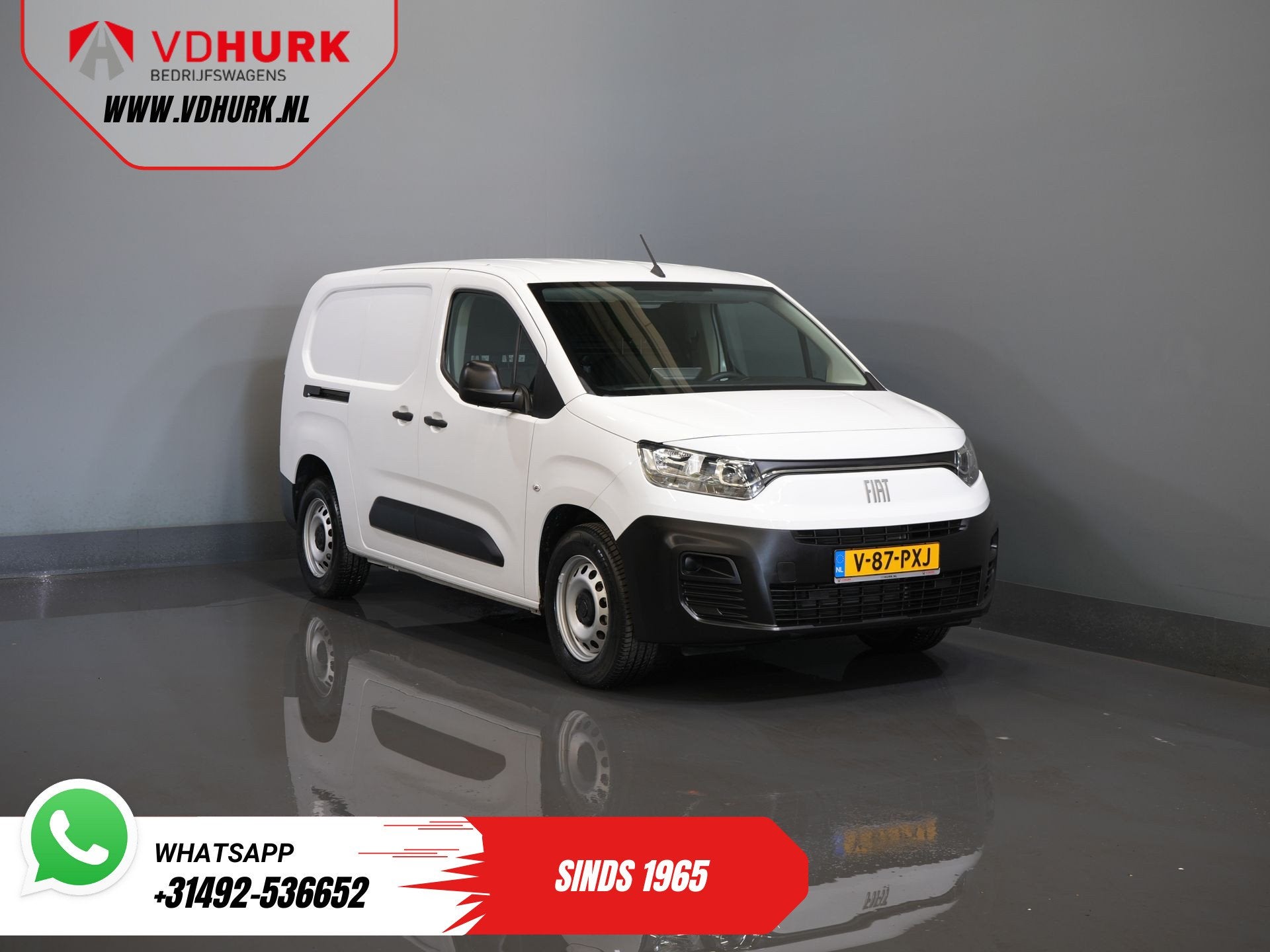 Fiat E-Doblò L2 50 kWh 285 WLTP Carplay/ Snellader/ Camera/, 1816 kg, Wit, Origineel Nederlands, 450 min