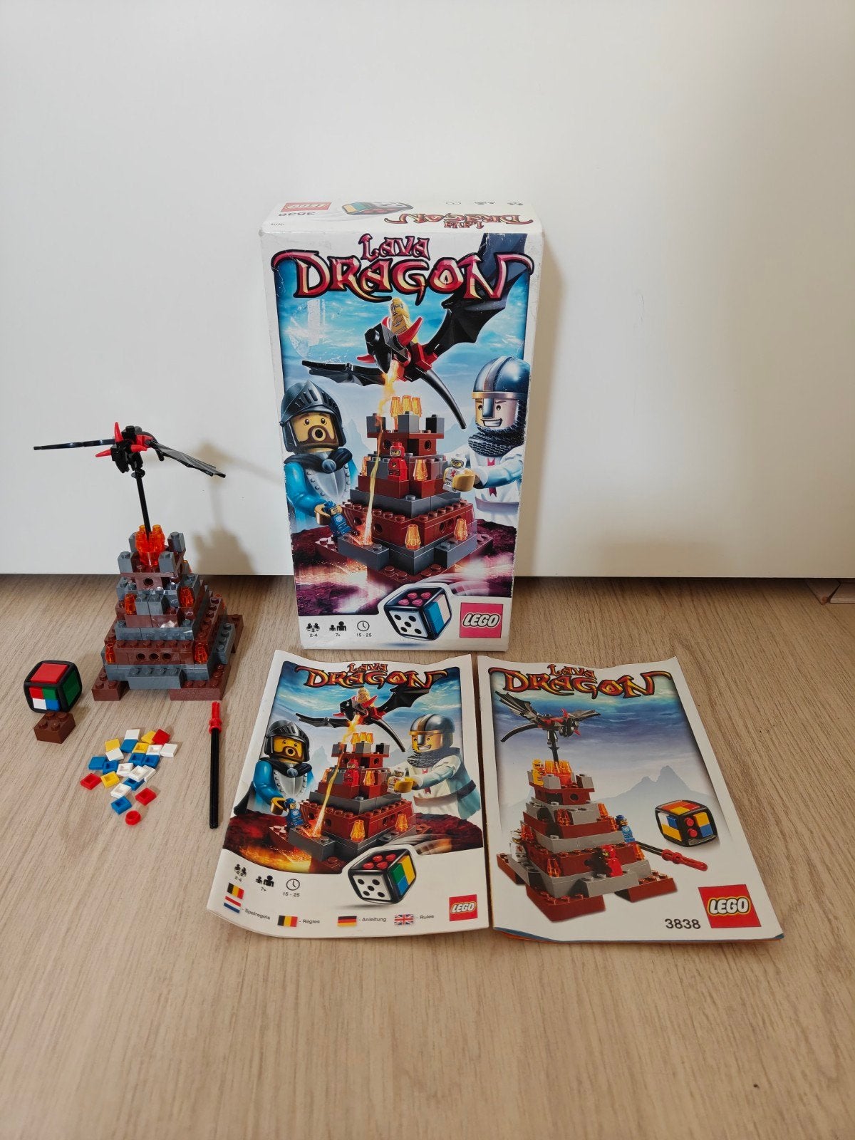 Lego Lava Dragon 3838 - Compleet bordspel, Gebruikt, Lego, Ophalen of Verzenden, Complete set