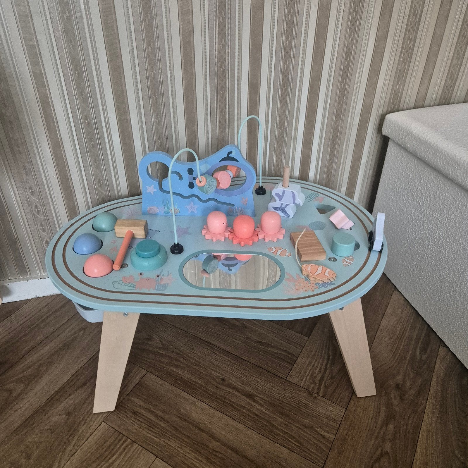 Houten Baby Speeltafel met Activiteiten - Zeethema, Ophalen of Verzenden, Zo goed als nieuw, Overige typen