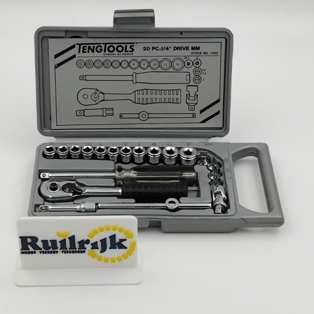 Tengtools 20 delig 1/4" handgereedschapset - Nette staat, Ruilrijk, Zo goed als nieuw, Info@ruilrijk.nl, Neerstraat 60, 6041 KD Roermond
