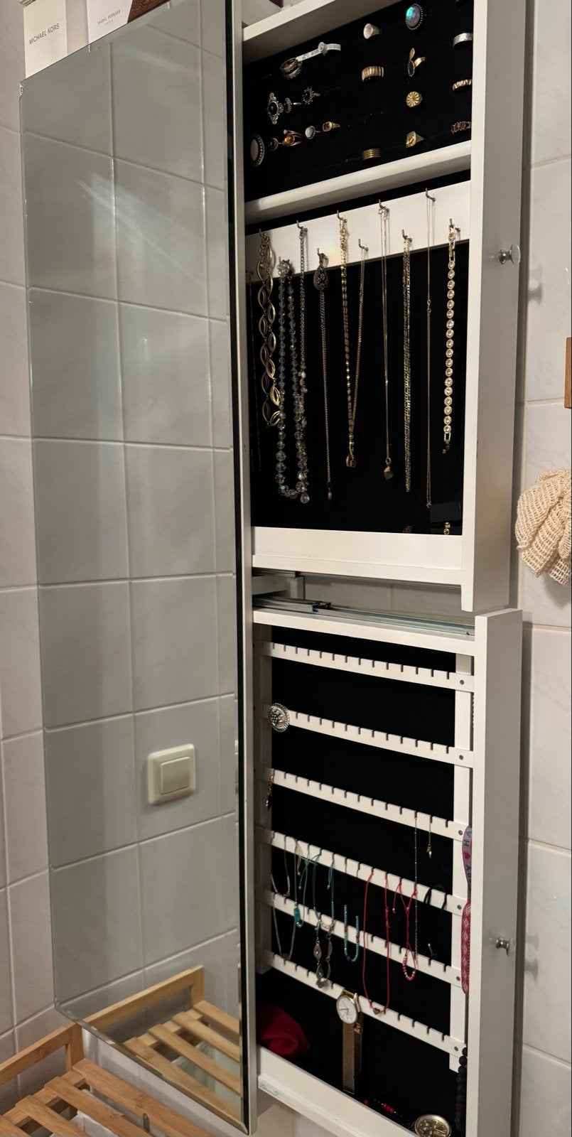 Spiegelkast voor sieraden, Minder dan 50 cm, Gebruikt, Ophalen of Verzenden, 150 tot 200 cm