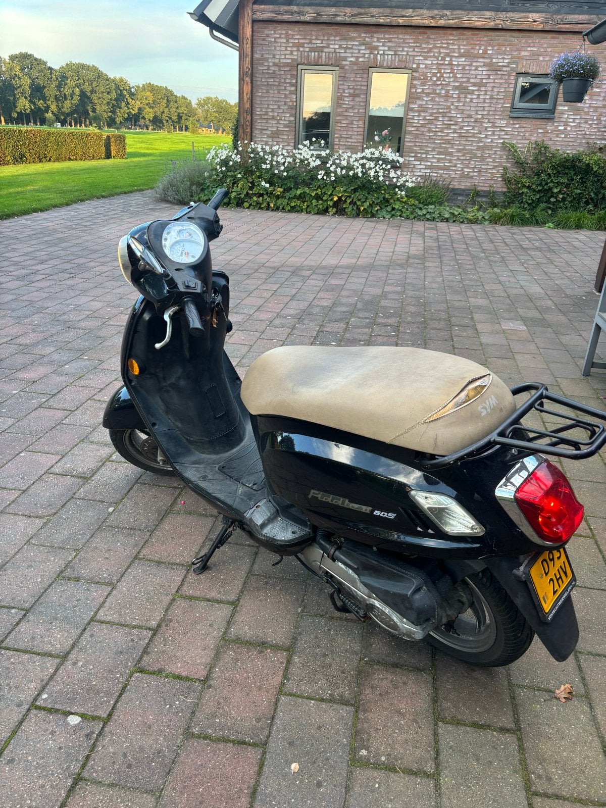 SYM Fiddle II Scooter - Zwart, Gebruikt, Fietsen en Brommers, Ophalen, Gebruikt, Maximaal 45 km/u, Benzine