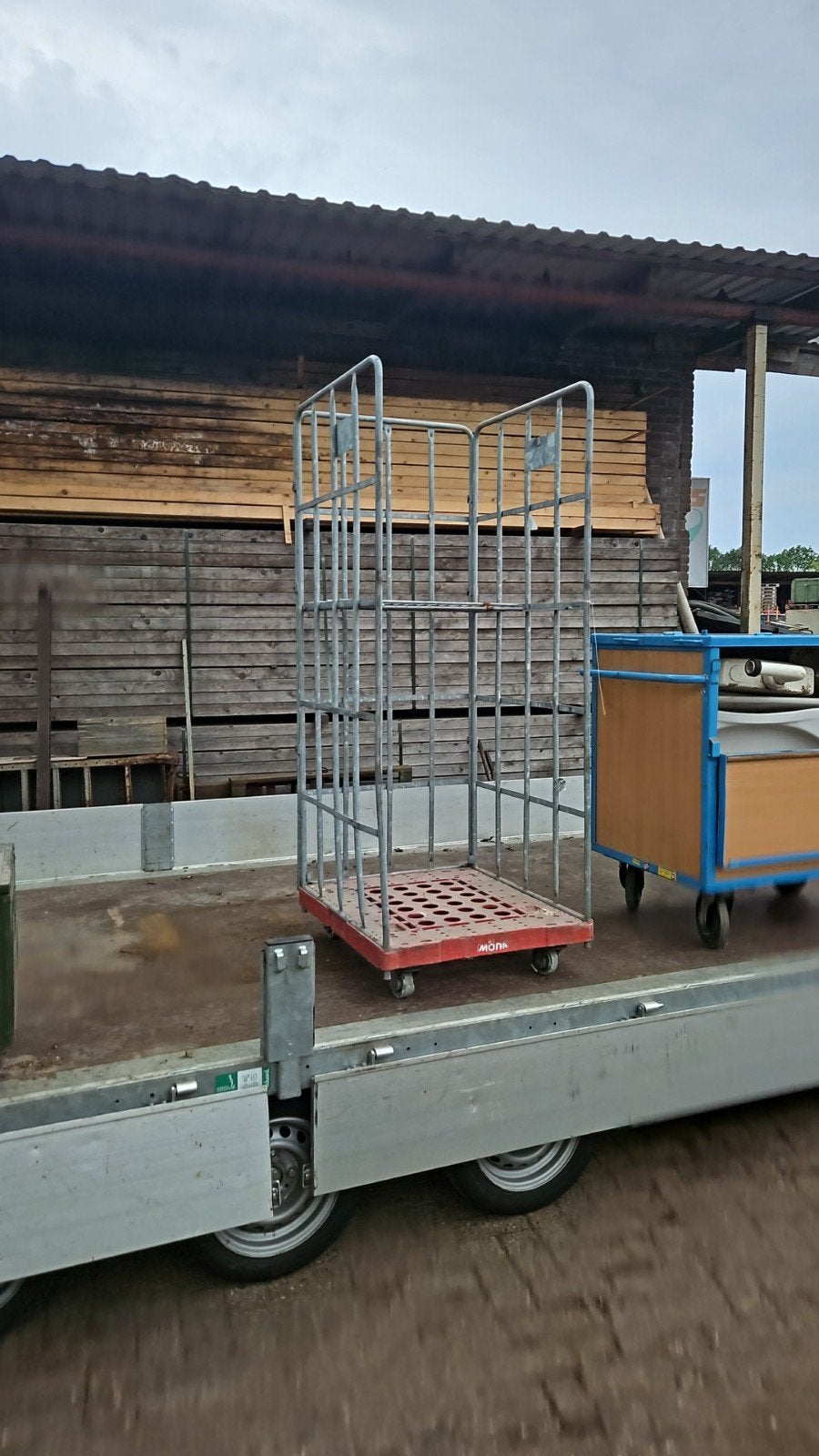 Rolcontainer, Doe-het-zelf en Verbouw, Transportwagens, 100 liter of meer, Ophalen, Gebruikt, Transportkar