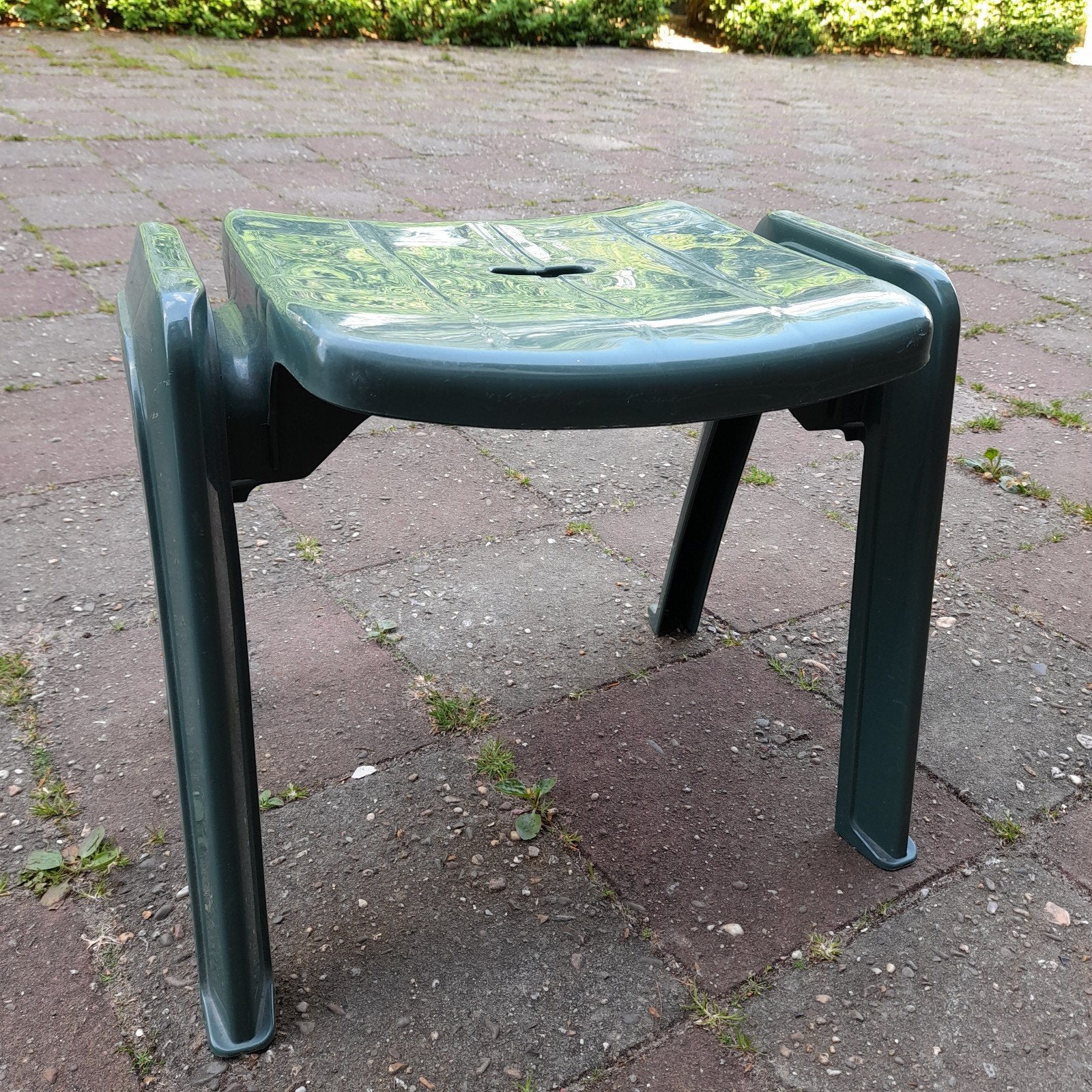 Kunststof tuintafel-/voetenbankje - groen, Ophalen, Nieuw