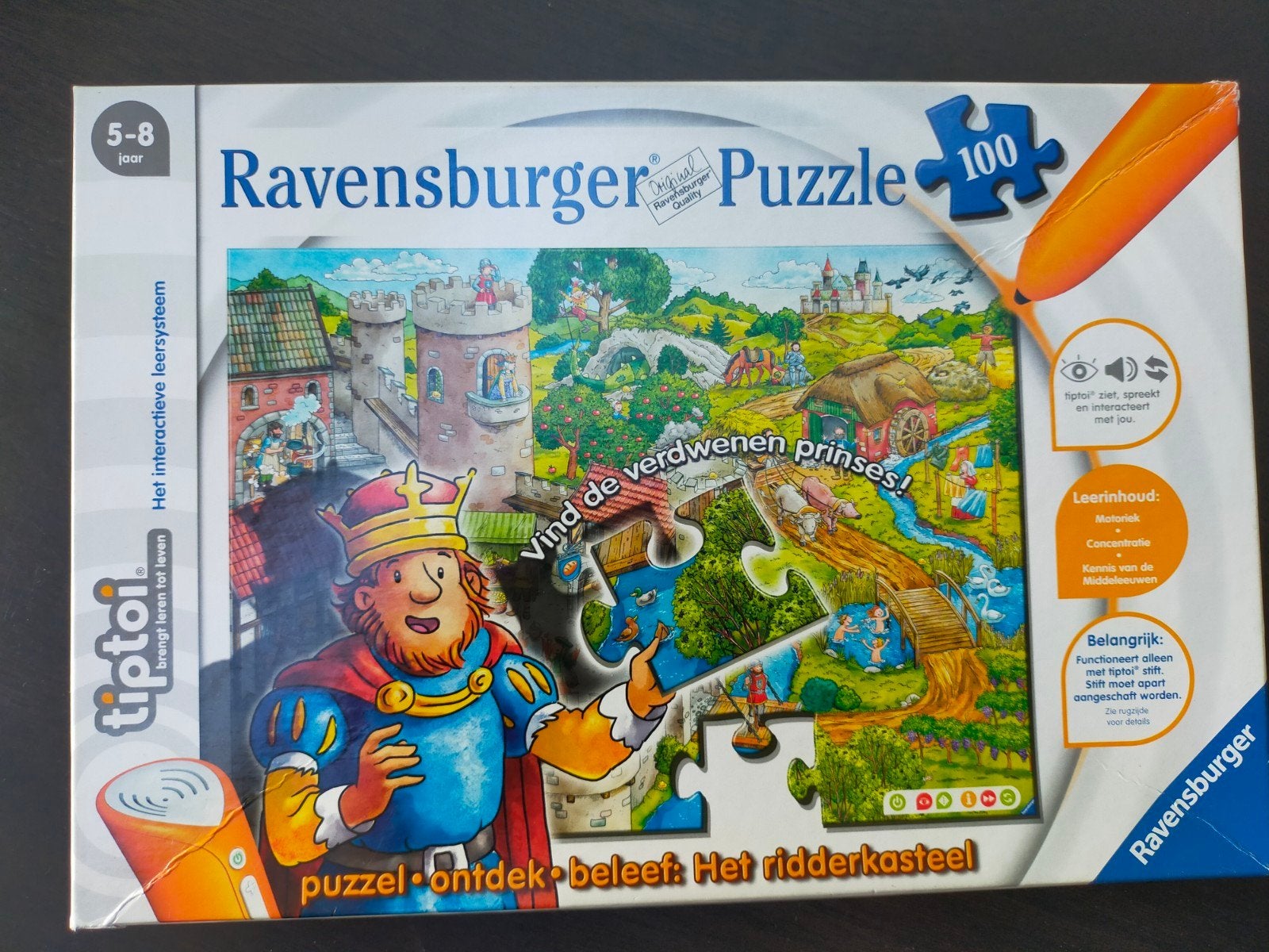 Ravensburger Tiptoi Puzzle Het Ridderkasteel 100 stukjes, Ophalen of Verzenden, Meer dan 50 stukjes, Gebruikt, 6 jaar of ouder