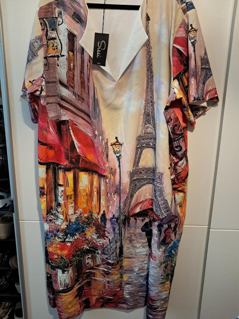 XXL Jurk met mooi Parijs dessin - Nieuw!, Sissi, Ophalen of Verzenden, Nieuw, Maat 46/48 (XL) of groter