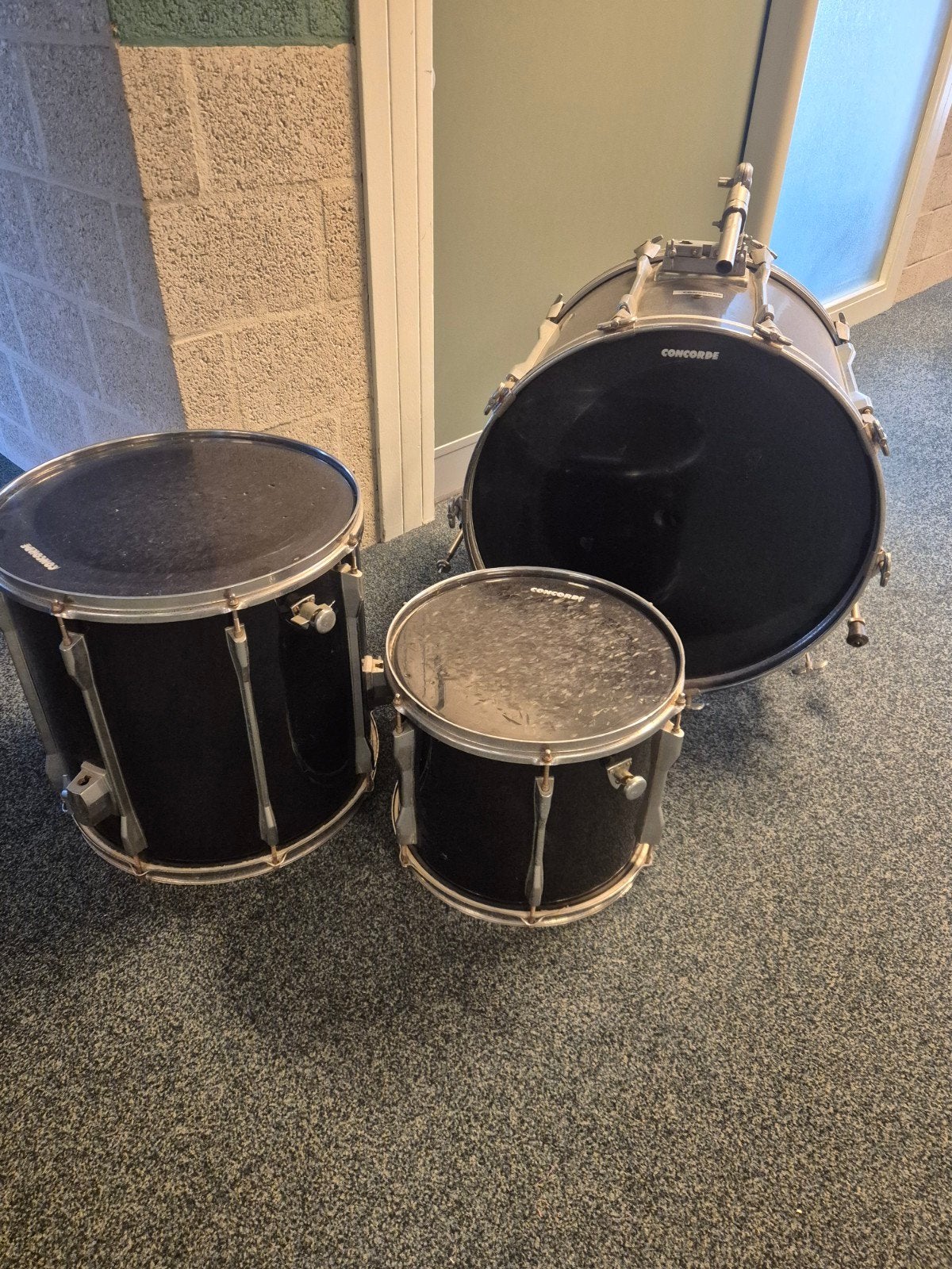 Concorde drum onderdelen - 3-delig (basdrum, tom, floortom), Ophalen of Verzenden, Gebruikt, Overige merken