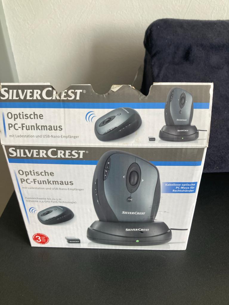 SilverCrest Optische PC-Funkmaus met Laadstation, Ophalen of Verzenden, Zo goed als nieuw
