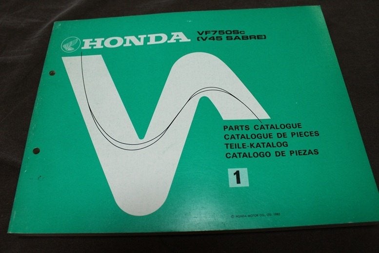 Honda VF750Sc Sabre 1982 motorcycle parts catalogue VF 750, Ophalen of Verzenden, Honda