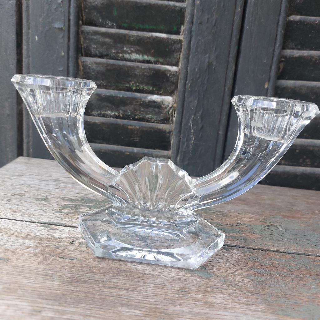 Mooie kandelaar Val Saint Lambert model Imperial, Ophalen of Verzenden, Glas