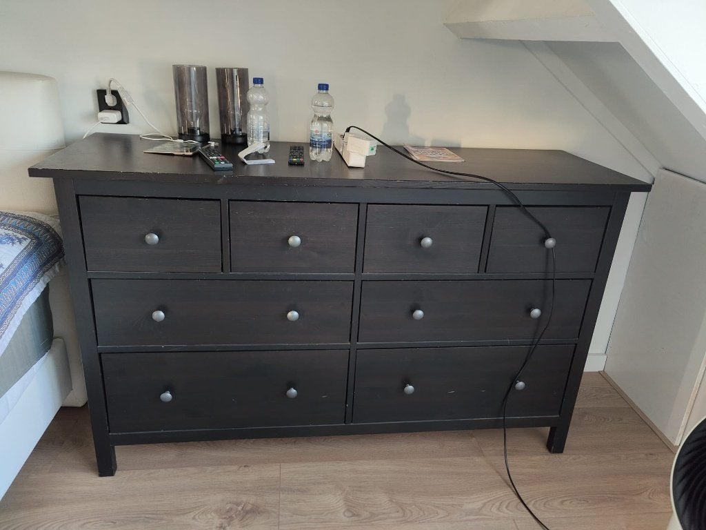 IKEA Hemnes ladekast 8 lades zwartbruin - Hoofddorp, Ophalen, Gebruikt, 5 laden of meer, 150 tot 200 cm
