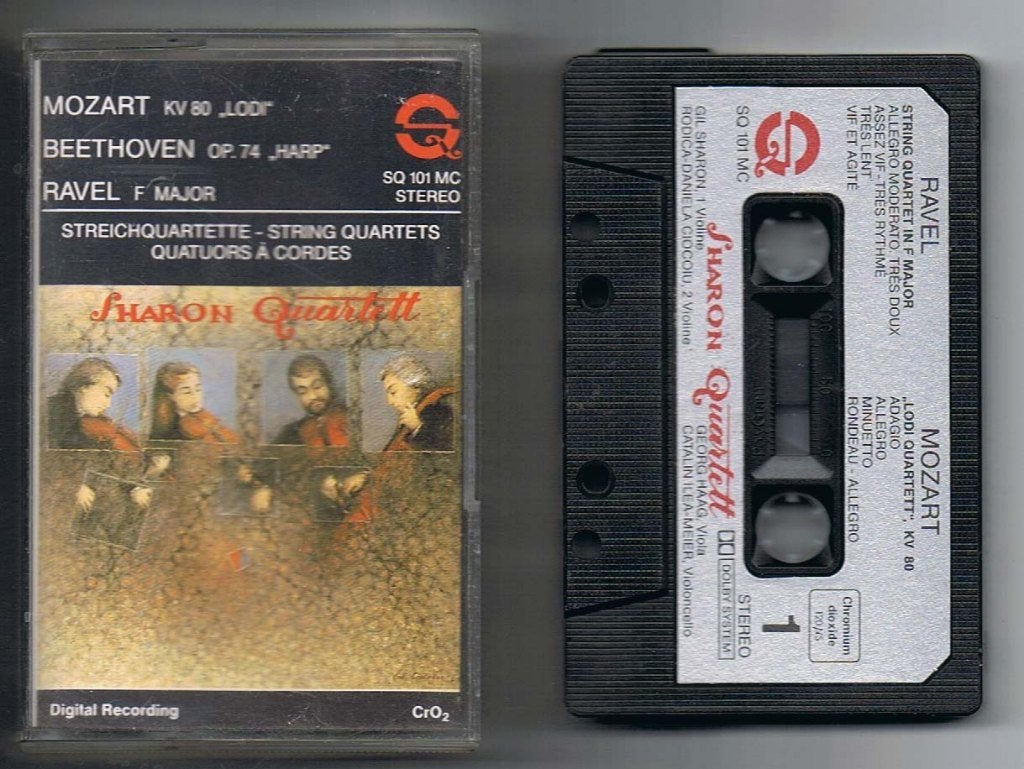 Mozart Beethoven Ravel - Sharon Quartett cassette, Gebruikt, Verzenden, Klassiek, 1 bandje