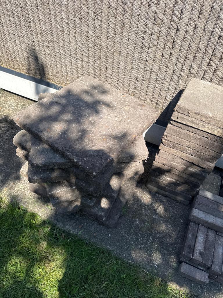 Grindtegels terrastegels tuintegels gratis! 50x50 11-12m2, Tuin en Terras, Tegels en Klinkers, Ophalen, Gebruikt, 10 m² of meer