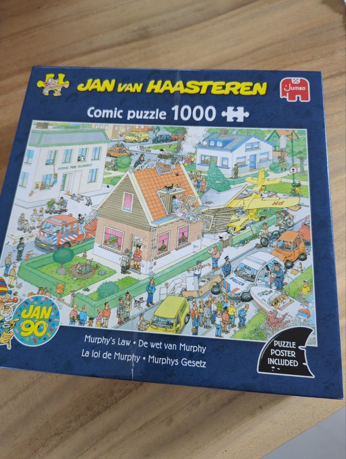 Jan van Haasteren Comic Puzzel - Murphy's Law 1000 stukjes, Ophalen of Verzenden, 500 t/m 1500 stukjes, Gebruikt, Legpuzzel