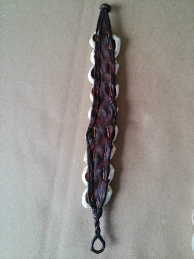 Afrikaanse kauri schelpenketting schelpenkettingen + armband, 68 cm, Wit, Natuurlijk materiaal, Afrika
