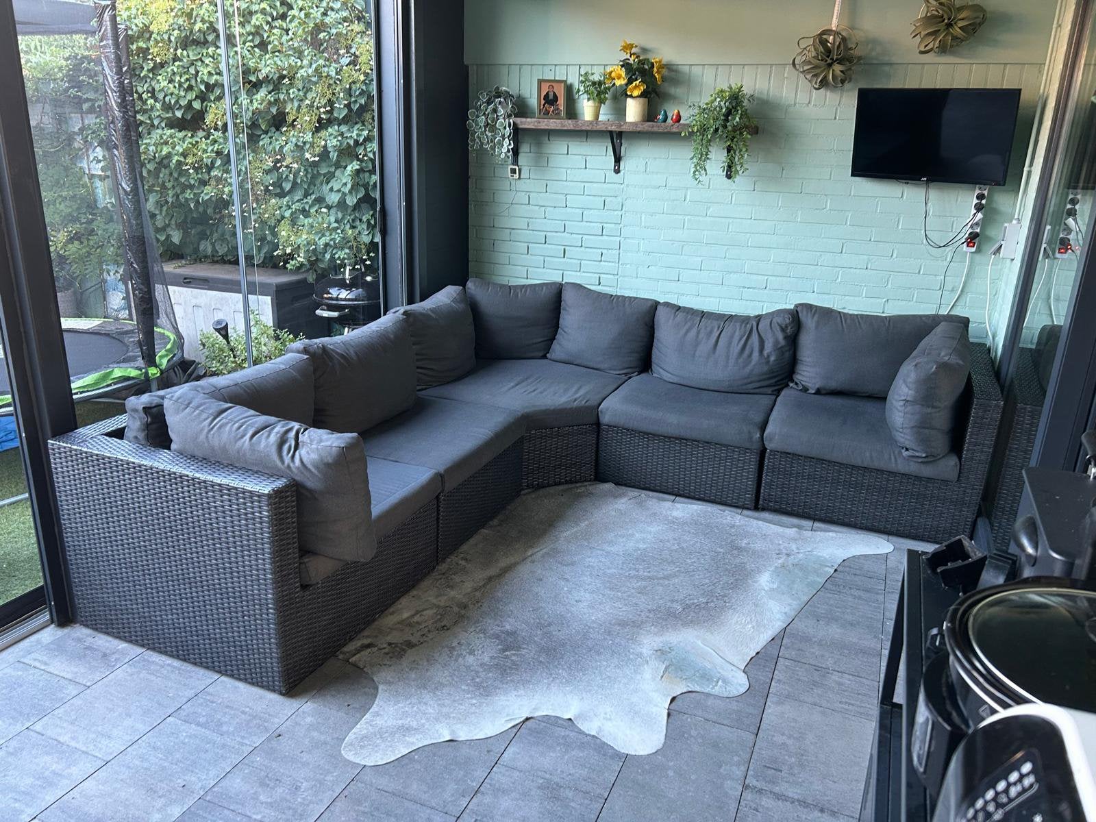 Mooie hoekbank altijd binnen gestaan, Tuin en Terras, Tuinsets en Loungesets, Ophalen, Gebruikt