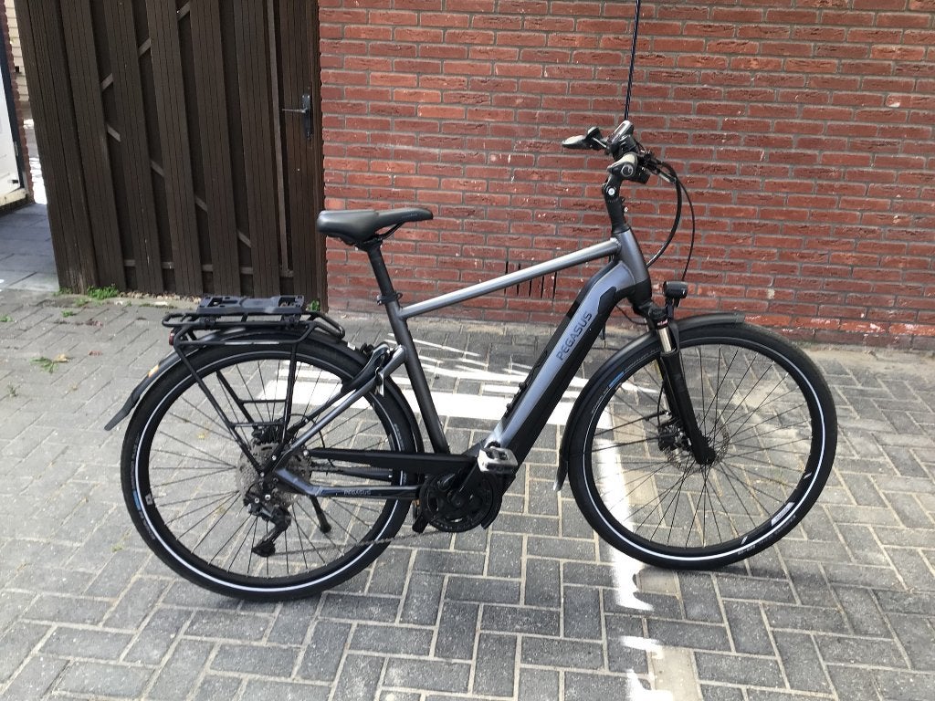 Heren E-bike, Fietsen en Brommers, Elektrische fietsen, Gebruikt, 50 km per accu of meer, 55 tot 59 cm, Ophalen